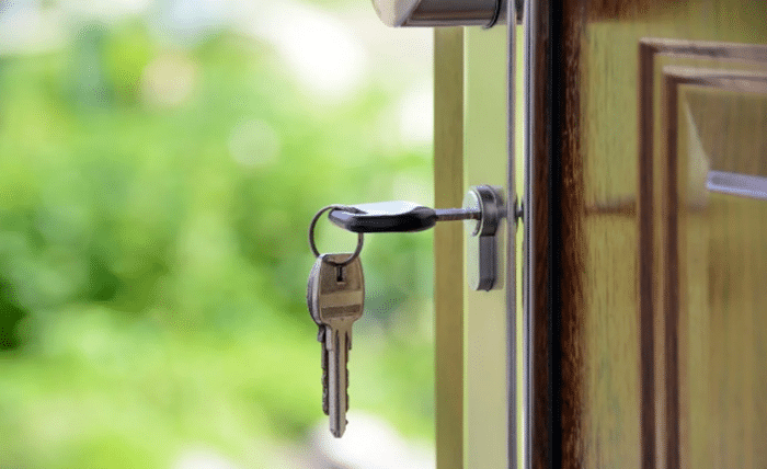 door with key