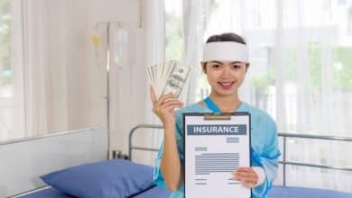 accident patients injury woman patient s bed hospital holding us dollar bills feel happy from getting insurance money from insurance companies medical concept 1150 21724