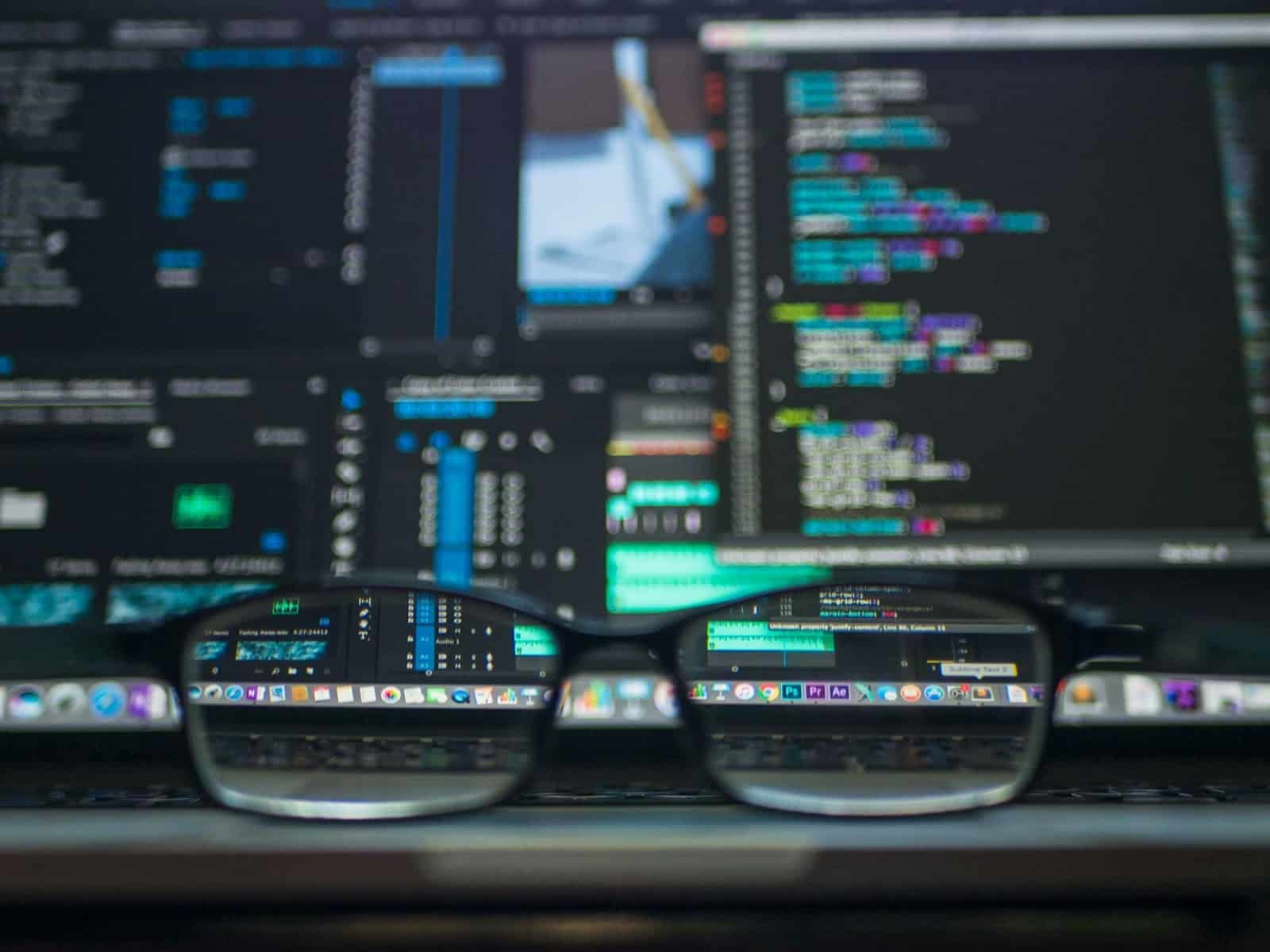 computer data codes through eyeglasses