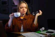front view woman with coffee 23 2148470975