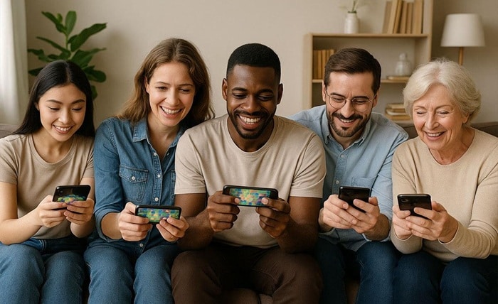 The Role of Simple Games in Boosting Social Interaction Among All Age Groups
