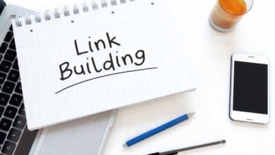 link building notepad on desk jpg